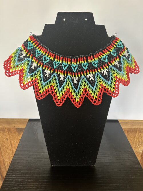 Red Song Huichol Collar Necklace