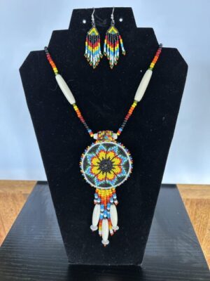 Mandela (Multi Color) Necklace and Earrings Set