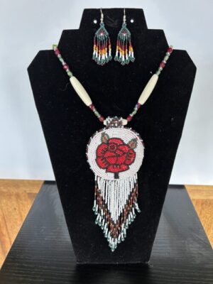 Rose Mandela Necklace and Earrings Set