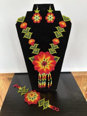 Thunder Sacred Flowers Necklace, Earrings & Bracelet Set
