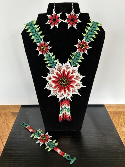 Star Shine Sacred Flower Necklace, Earrings and Bracelet Set
