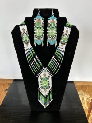 Turtle (Green) Necklace and Earrings Set