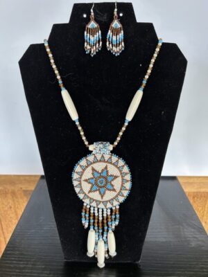 Mandela (White) Necklace and Earrings Set