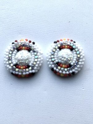 Bright White Light Dancer Post Earrings