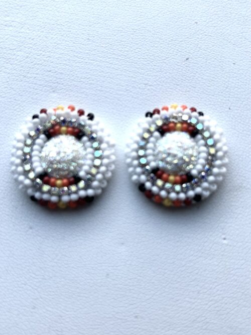 Bright White Light Dancer Post Earrings