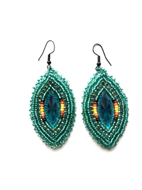 Green Tears Dancer Earrings