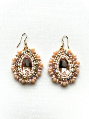 Peach Tear Drop Dancer Earrings
