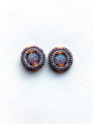 Purple Dancer Post Earrings
