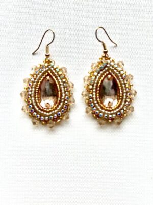 Tan Rose Dancer Earrings