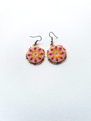 Eight Pointed Star Sunrise Hook Earrings