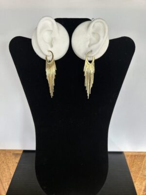 Gold Metal Clasp Small Waterfall Post Earrings
