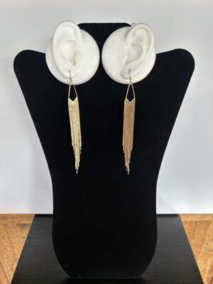 Gold Metal Small Waterfall Hook Earrings