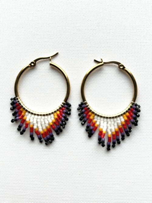 Sunrise Dangle Hoop Earrings