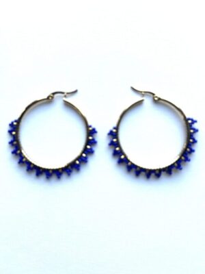 Cobalt Unity Hoop Earrings