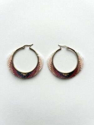 Earth Color Melody Hoop Earrings
