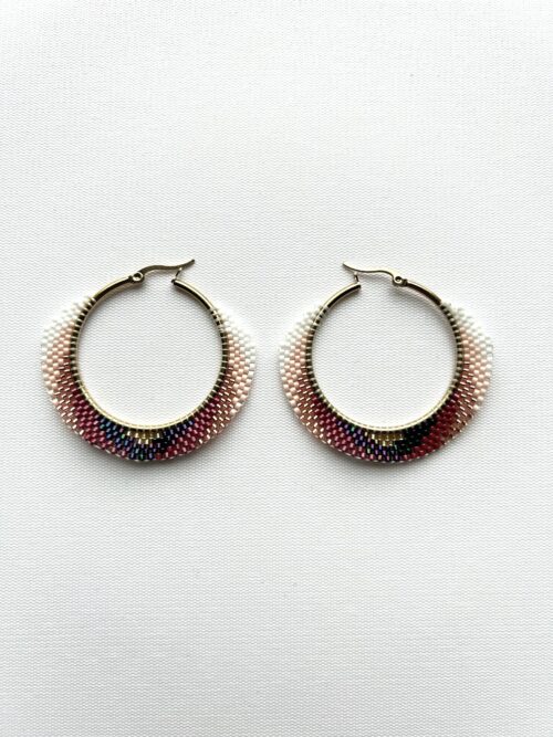 Earth Color Melody Hoop Earrings