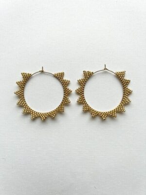 Gold Point Melody Hoop Earrings