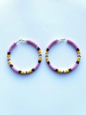 Large Pink Unity Hoop Earrings