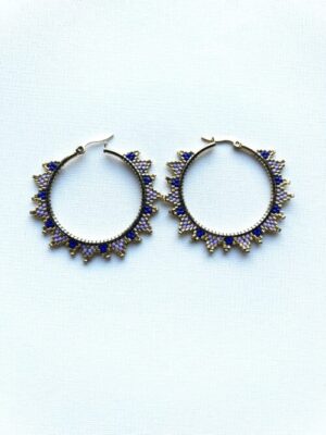 Lavender Unity Hoop Earrings