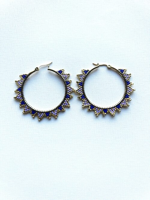 Lavender Unity Hoop Earrings