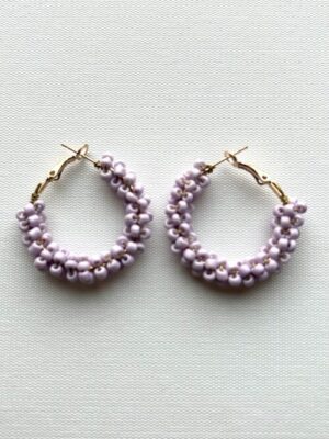 Lavender Hoop Earrings