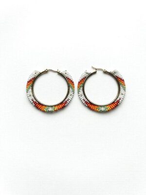 Native Orange Melody Hoop Earrings