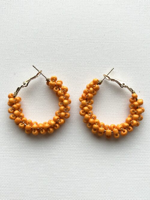 Orange Hoop Earrings