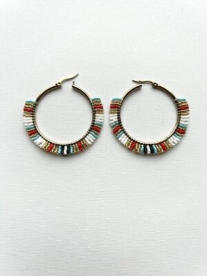 Striped Melody Hoop Earrings