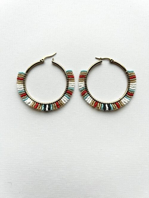 Striped Melody Hoop Earrings