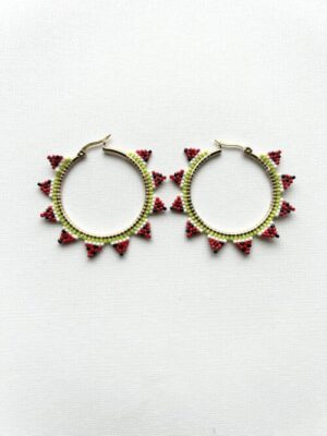 Watermelon Melody Hoop Earrings