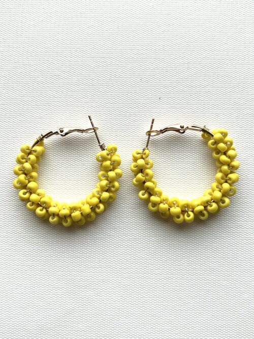 Yellow Hoop Earrings