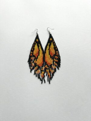 Monarch Wing Hook Waterfall Earrings