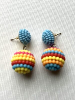 Blue Carmen Dangle Post Earrings