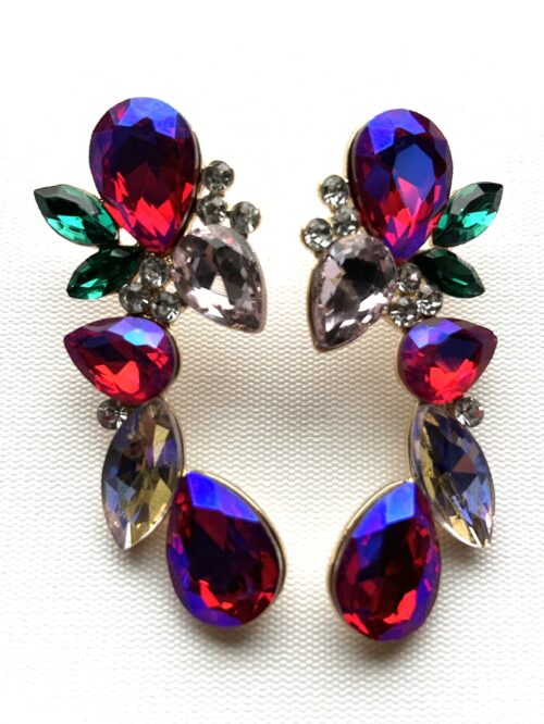 Magenta Prom Night Post Earrings