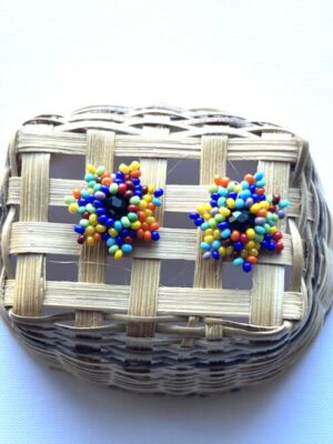 Multicolor Stars Post Earrings