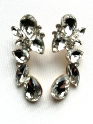Silver Prom Night Post Earrings