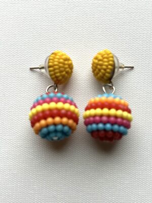 Yellow Carmen Dangle Post Earrings