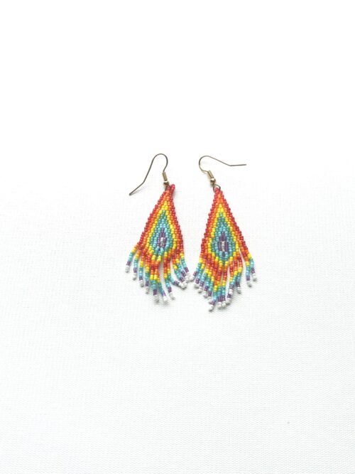 Rainbow Triangle Waterfall Earrings