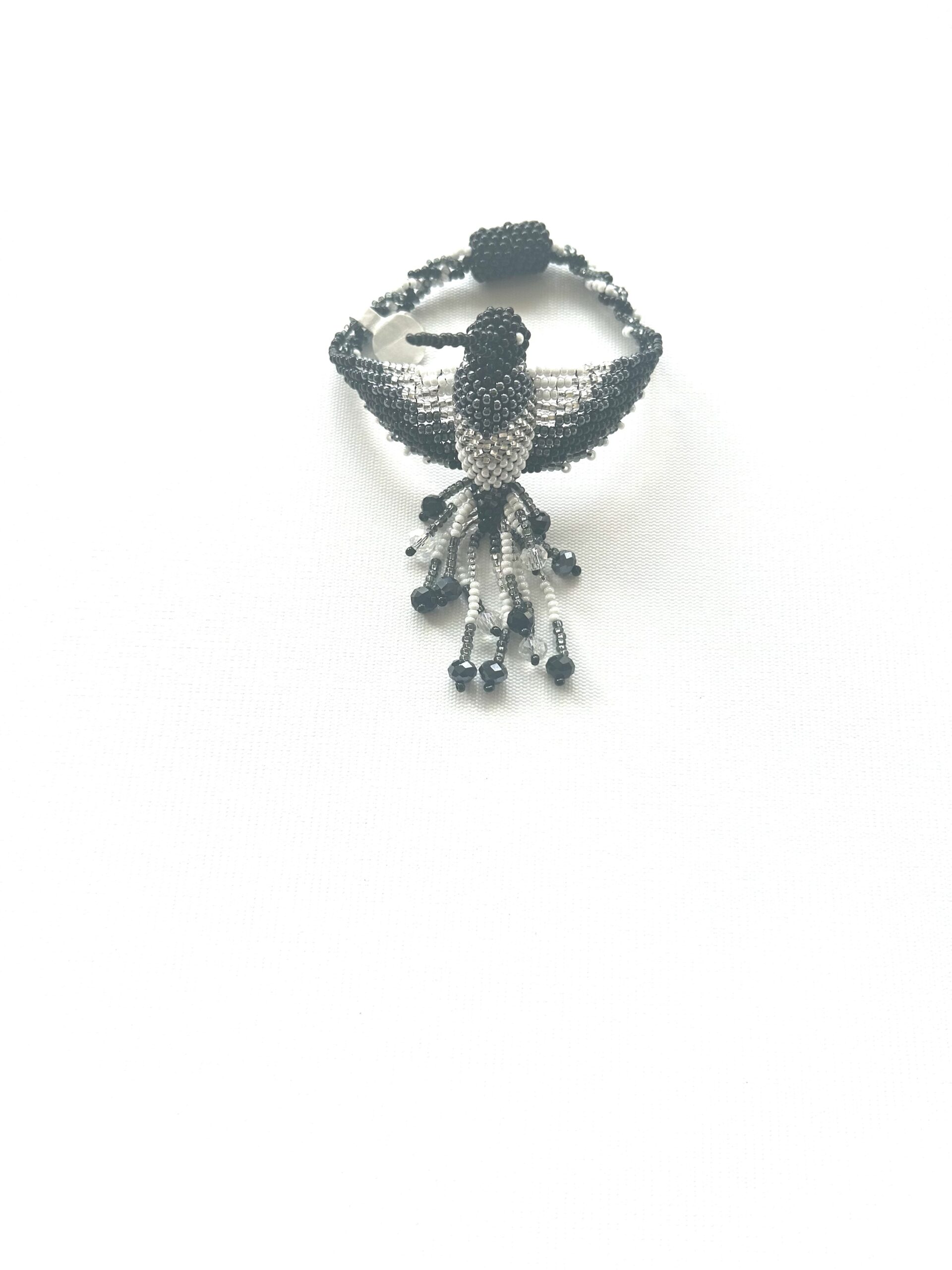 Black Silver Hummingbird Bracelet - Image 3