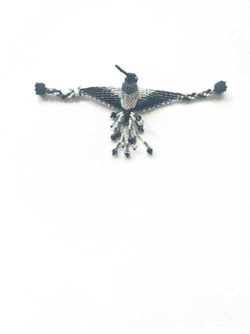 Black Silver Hummingbird Bracelet - Image 2