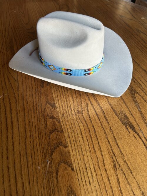 Blue 4 Feather Diamond Hatband - Image 2