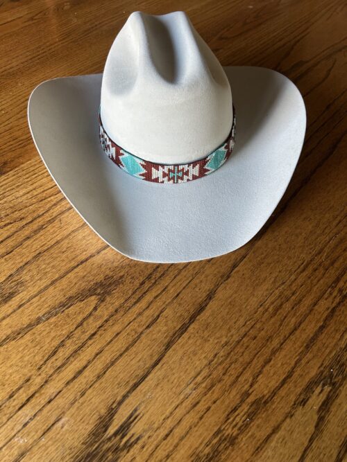 Blue Brown Whisper Hatband