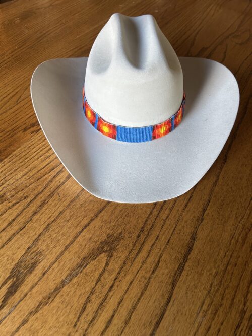 Blue Orange Sunburst Hatband