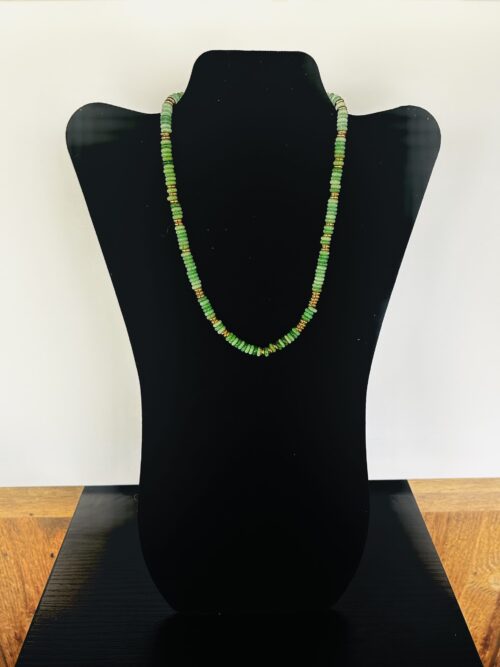 Green Quartzite Bead Choker Necklace