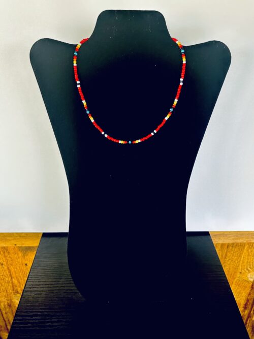 Red Drum Beat Choker Necklace