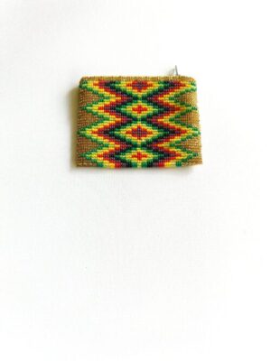 Gold Sarape-Style Rain Lined Coin Purse