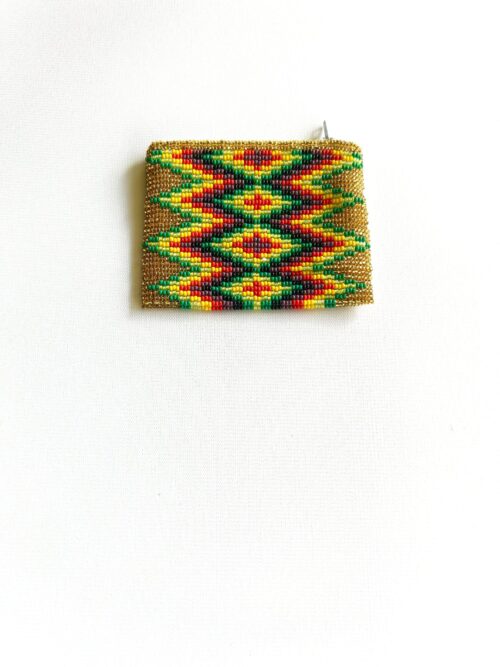 Gold Sarape-Style Rain Lined Coin Purse