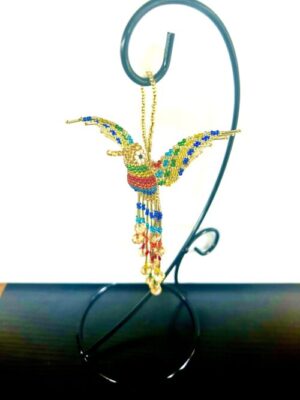 Gold Spotted Wing Song Hummingbird Ornament