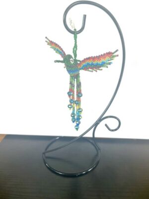 Green Head Rainbow Song Hummingbird Ornament