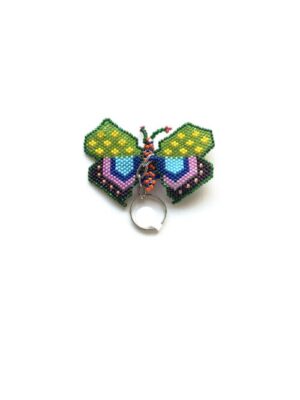 Green Yellow Blue Butterfly Key Chain